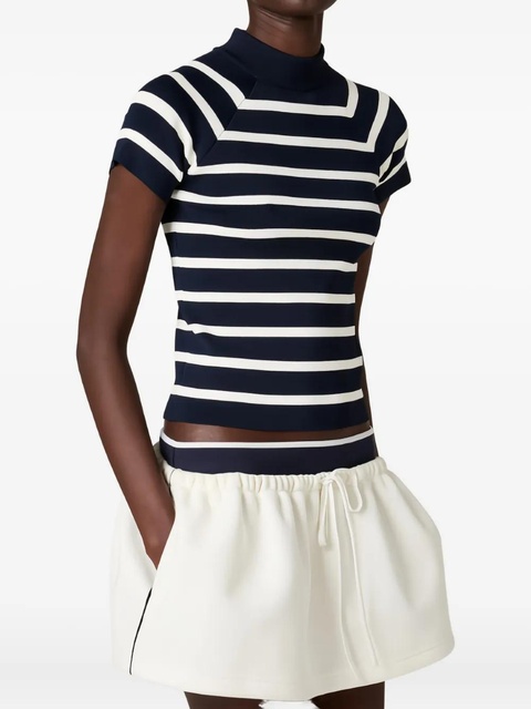 Miu Miu striped short-sleeve T-shirt - Blue - zdjęcie produktu nr 2