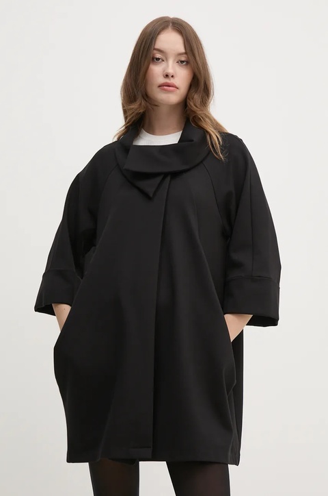 Joseph Ribkoff płaszcz damski kolor czarny przejściowy oversize 153302 - zdjęcie produktu nr 1