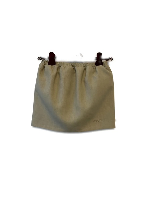 Gucci Tulip elastic-waistband linen mini skirt - Neutrals - zdjęcie produktu nr 2