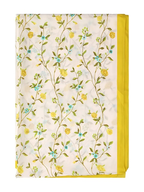 Longchamp floral-embroidered scarf - Neutrals - zdjęcie produktu nr 2