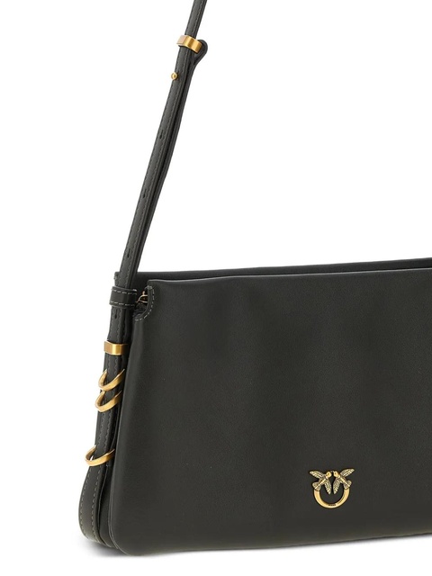 PINKO mini Triplet metal-details shoulder bag - K35Q VERDE FANGO/ANTIQUE GOLD - zdjęcie produktu nr 2