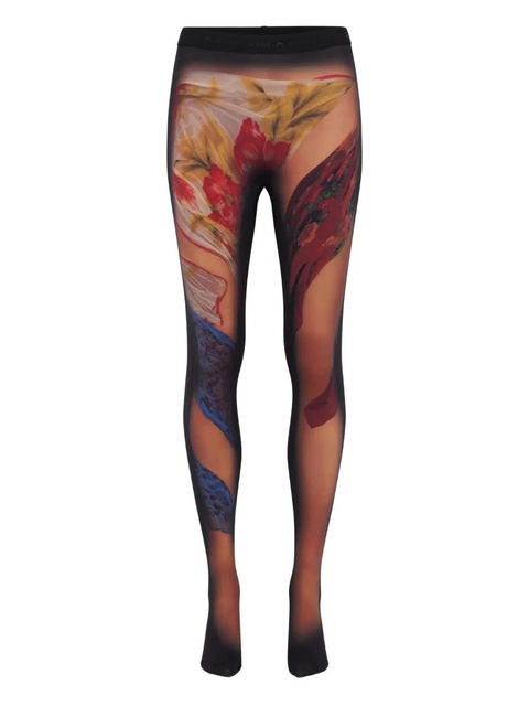 Marine Serre jersey tights - Brown - zdjęcie produktu nr 1