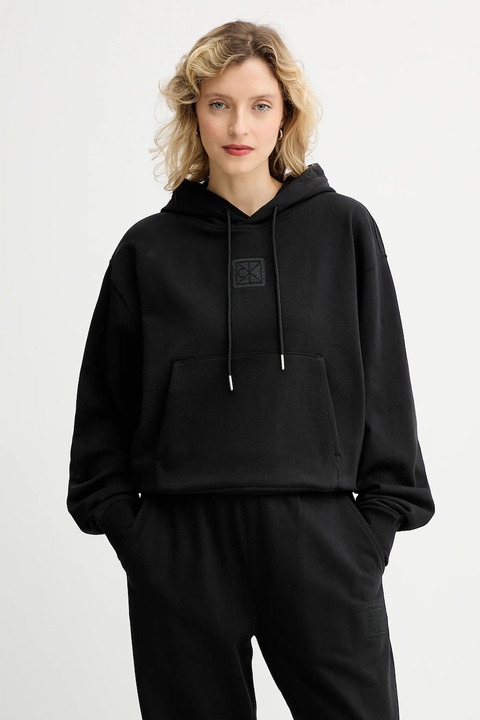 Calvin Klein bluza damska kolor czarny z kapturem gładka LV044D204G - zdjęcie produktu nr 1