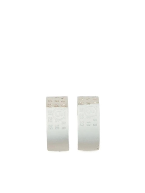 MM6 Maison Margiela numbers-motif earrings - Silver - zdjęcie produktu nr 1