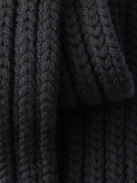 Prada enameled triangle knit scarf - Black - zdjęcie produktu nr 1