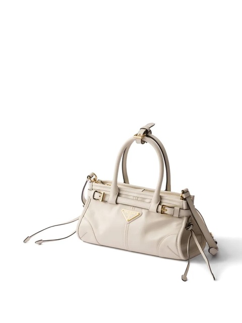 Prada mini Bonnie leather tote bag - Neutrals - zdjęcie produktu nr 2