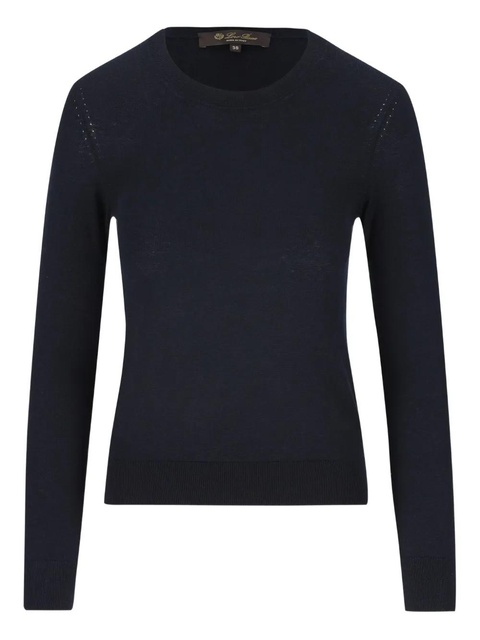 Loro Piana cashmere round-neck sweater - Blue - zdjęcie produktu nr 1