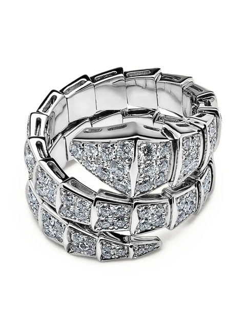 Bvlgari 18K white gold Serpenti Viper diamond ring - Silver - zdjęcie produktu nr 1