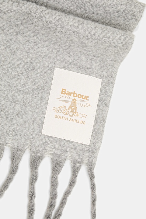 Barbour szalik damski kolor szary gładki LSC0458 - zdjęcie produktu nr 2