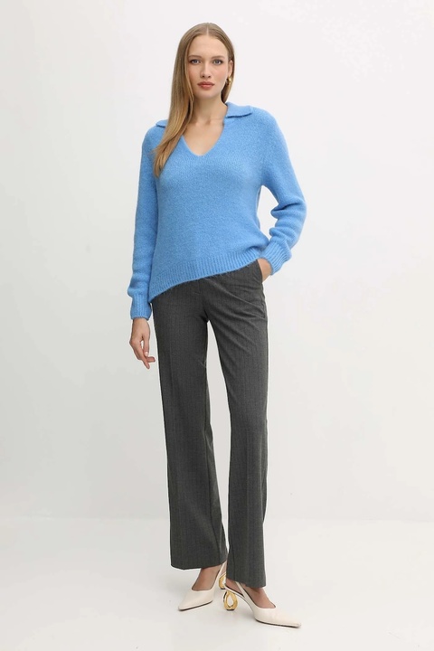 Morgan sweter z domieszką alpaki damski kolor niebieski lekki MCLO - zdjęcie produktu nr 2