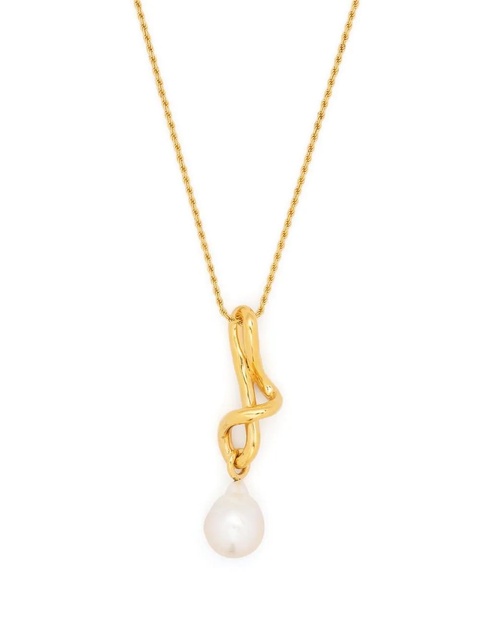 Missoma Molten Knot Pearl Drop necklace - Gold - zdjęcie produktu nr 1