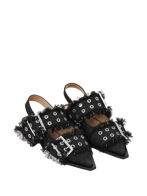 GANNI denim ballet flats - Black - zdjęcie produktu nr 2