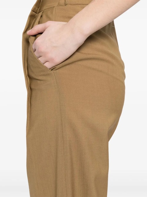 MM6 Maison Margiela pleat-detailing trousers - Brown - zdjęcie produktu nr 1