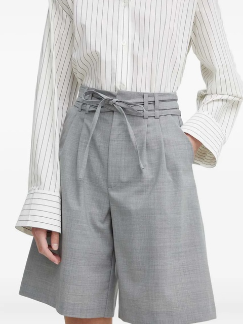 ALOHAS pleated tie-waist shorts - Grey - zdjęcie produktu nr 2