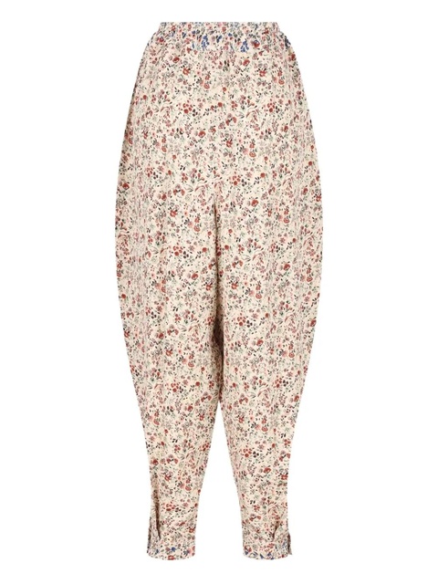 Loro Piana Emon floral-print pleated trousers - Neutrals - zdjęcie produktu nr 1
