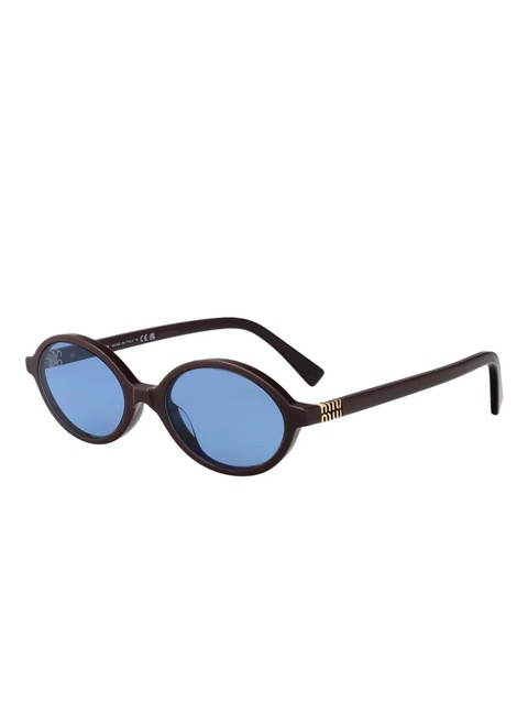 Miu Miu Eyewear ovoid-frame sunglasses - Black - zdjęcie produktu nr 2