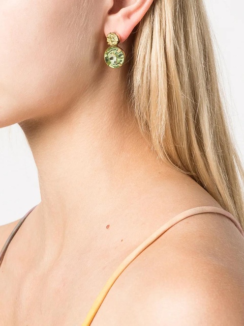 Jennifer Behr Myrla crystal earrings - Green - zdjęcie produktu nr 2