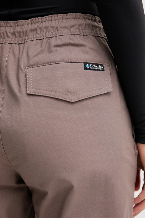 Columbia spodnie ROC Ripstop damskie kolor brązowy high waist 2135771 - zdjęcie produktu nr 1