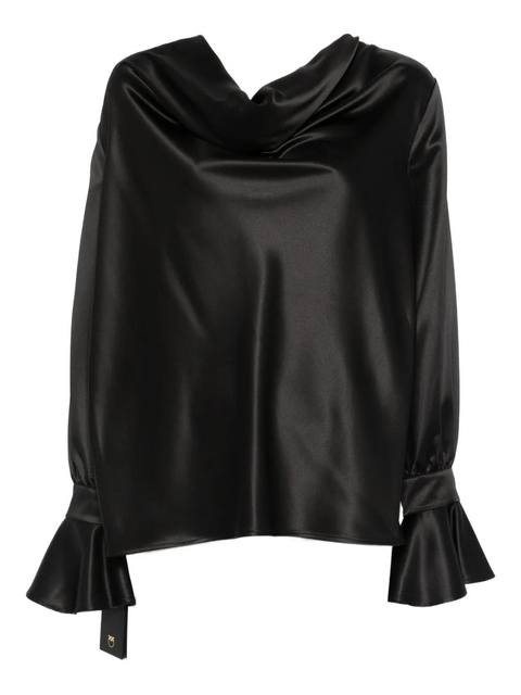 PINKO Filipa cowl-neck long-sleeve blouse - Black - zdjęcie produktu nr 1