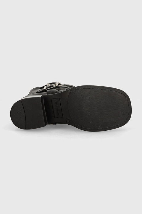 Steve Madden botki skórzane Becase damskie kolor czarny na płaskim obcasie SM11003095 - zdjęcie produktu nr 2