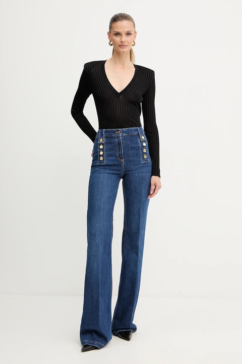 Elisabetta Franchi jeansy damskie high waist PJ02D56E2 - zdjęcie produktu nr 2