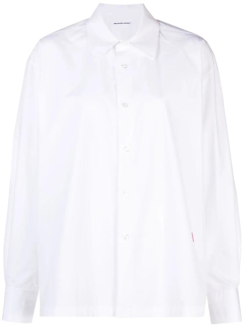 Alexander Wang logo-appliqué cotton shirt - White - zdjęcie produktu nr 1