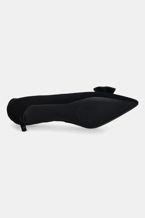 Lauren Ralph Lauren szpilki zamszowe Adrienne Bow kolor czarny 802980116001 - zdjęcie produktu nr 2