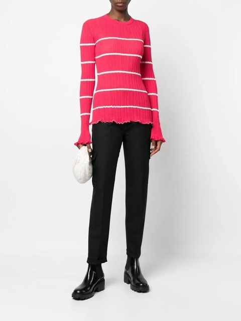 3.1 Phillip Lim striped ribbed-knit top - Pink - zdjęcie produktu nr 2