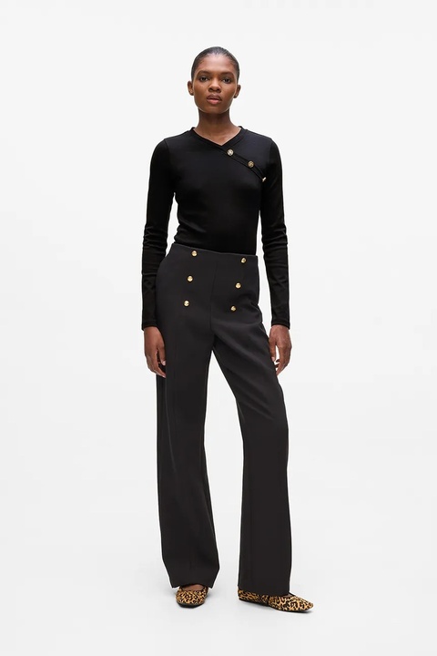 Karl Lagerfeld longsleeve bawełniany kolor czarny A4W17043 - zdjęcie produktu nr 2