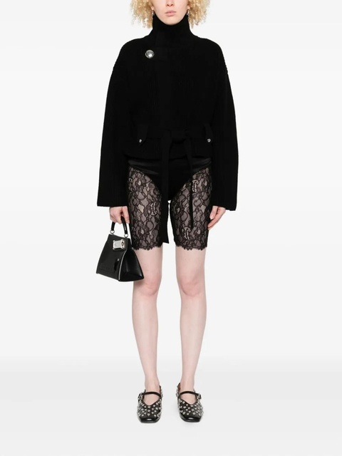 Alexander McQueen lace-panelled shorts - Black - zdjęcie produktu nr 2
