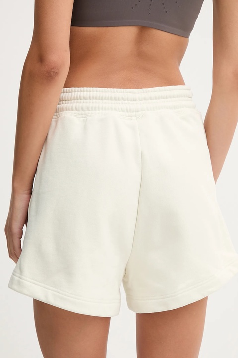 adidas by Stella McCartney szorty treningowe damskie kolor beżowy gładkie high waist JX6786 - zdjęcie produktu nr 2