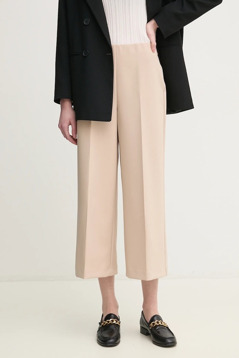 Joseph Ribkoff spodnie damskie kolor beżowy fason culottes high waist 251265 - zdjęcie produktu nr 2