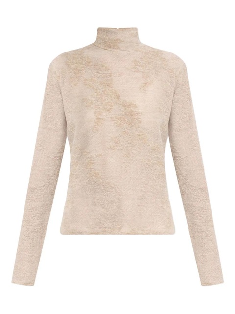 GANNI high-neck button sweater - Neutrals - zdjęcie produktu nr 1