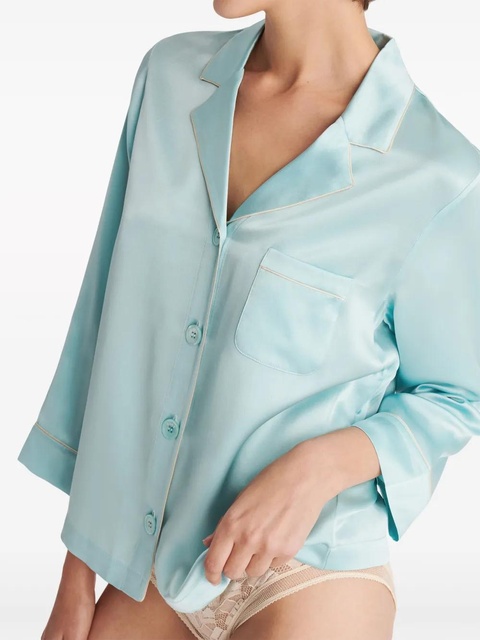 ERES Convive silk pyjama shirt - Blue - zdjęcie produktu nr 2