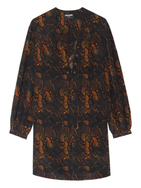 Zadig&Voltaire Ramela lace-up python dress - Black - zdjęcie produktu nr 1