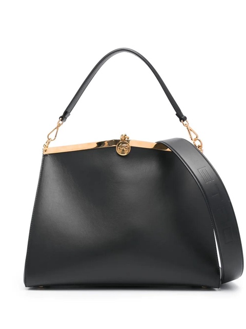 ETRO large Vela leather shoulder bag - Black - zdjęcie produktu nr 1