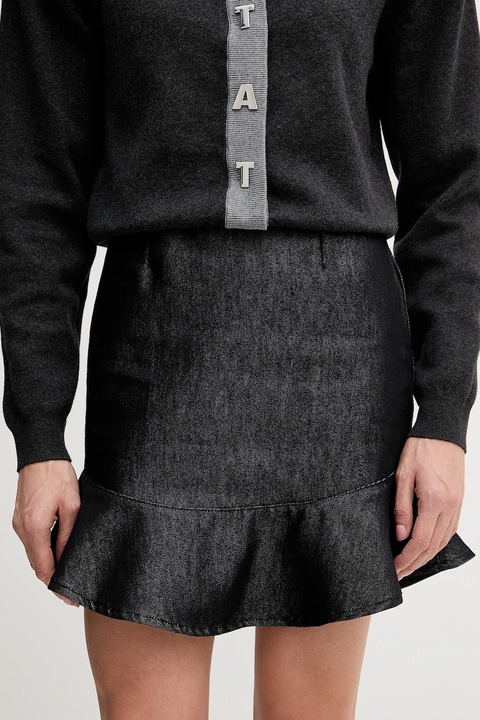 Rotate spódnica jeansowa kolor czarny mini rozkloszowana 114960100 - zdjęcie produktu nr 1