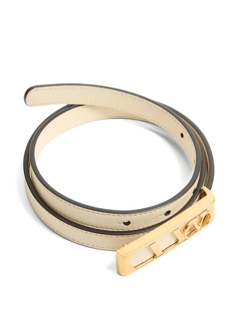 Valentino Garavani V-logo leather belt - Neutrals - zdjęcie produktu nr 2