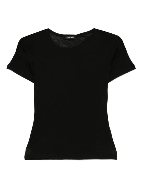 ANINE BING Sylvie crew neck T-shirt - Black - zdjęcie produktu nr 1