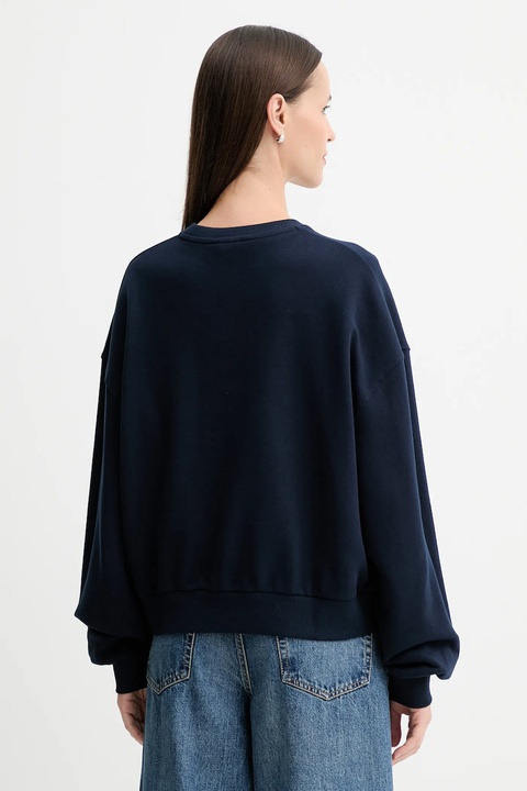 Tommy Hilfiger bluza bawełniana damska kolor granatowy gładka WW0WW48269 - zdjęcie produktu nr 1