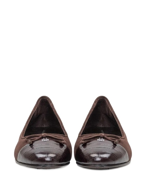 Tory Burch cap-toe suede ballet flats - Brown - zdjęcie produktu nr 2