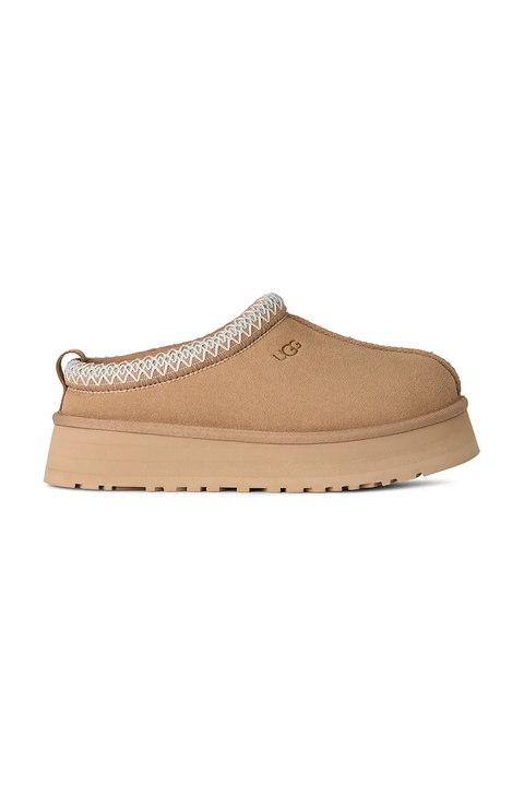 UGG kapcie zamszowe Tazz II kolor beżowy 1174471.SAN - zdjęcie produktu nr 1