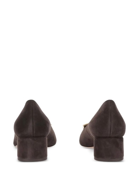 Ferragamo 70mm Gancini-detail suede heeled pumps - Brown - zdjęcie produktu nr 2