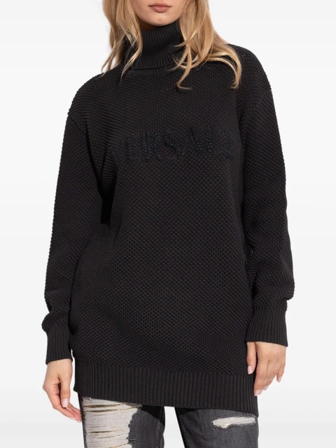 Versace textured high-neck jumper - Black - zdjęcie produktu nr 2