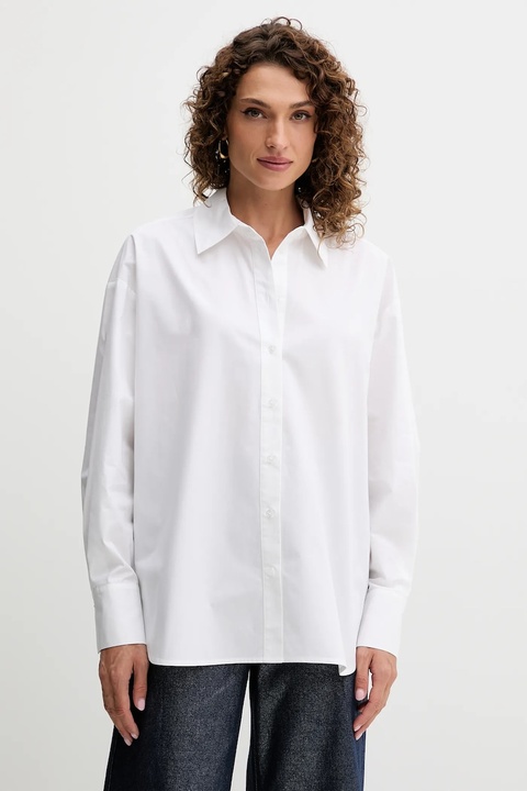 Twinset koszula bawełniana damska kolor biały relaxed z kołnierzykiem klasycznym 252AQ2070 - zdjęcie produktu nr 1