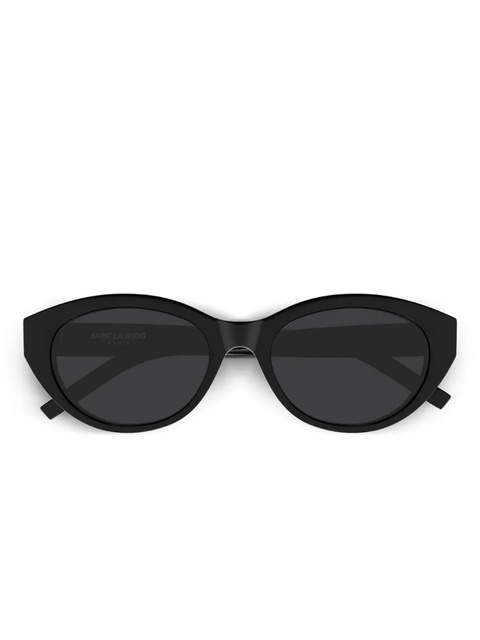 Saint Laurent Eyewear oval-frame sunglasses - Black - zdjęcie produktu nr 2