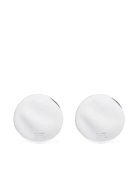 Jil Sander logo-engraved circle earrings - Silver - zdjęcie produktu nr 1