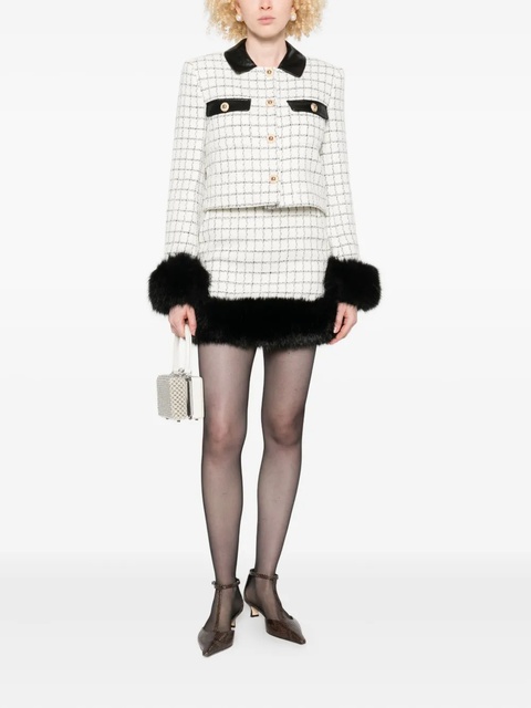 Self-Portrait trimmed mini skirt - Neutrals - zdjęcie produktu nr 2
