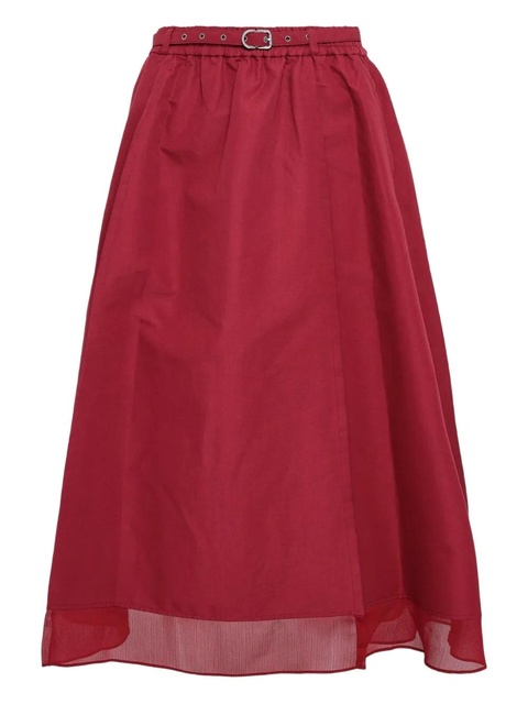 3.1 Phillip Lim buckled midi skirt - Red - zdjęcie produktu nr 1