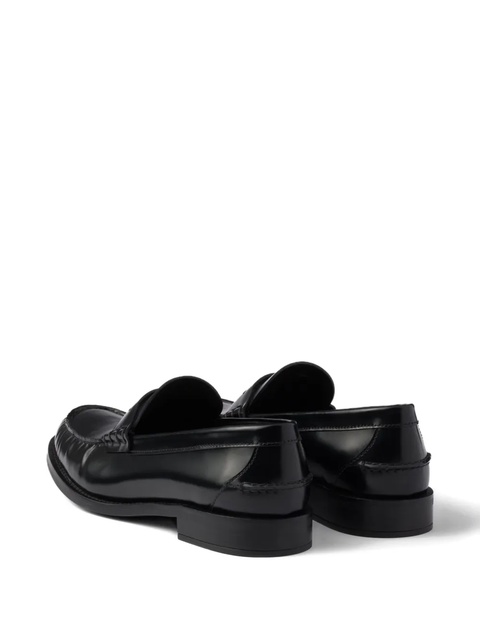 Prada 20mm brushed-leather band loafers - Black - zdjęcie produktu nr 2